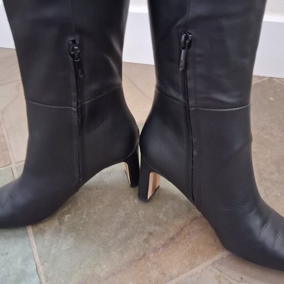 Sam Edelman Black Leather High Boot - Picture 5 of 11